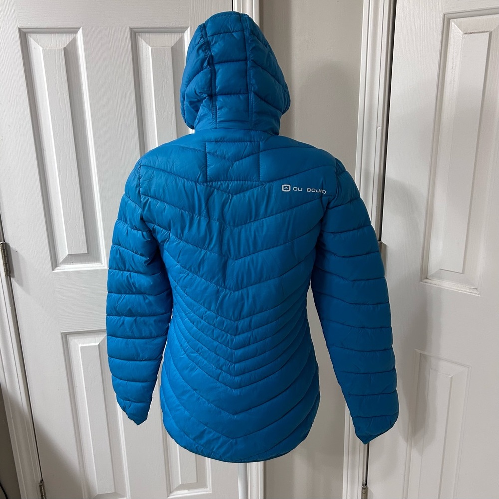 Blue ladies puffer coat - Picture 2 of 6